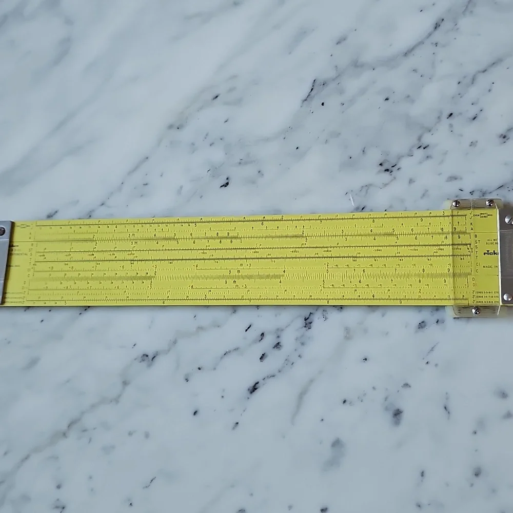 Vintage Pickett N-3-ES Power Log Exponential Slide Rule With Leather Case - Picture 4 of 15